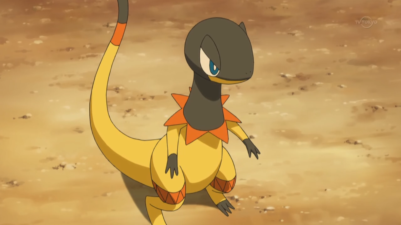1. Heliolisk is a bipedal Pokemon that resembles a yellow lizard. 